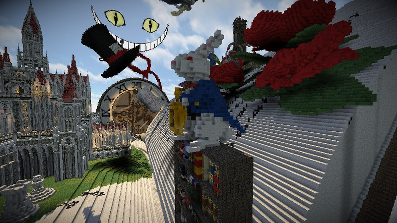 Illustration for article titled Alice In Wonderland-Based Minecraft Build is Kinda Magnificent